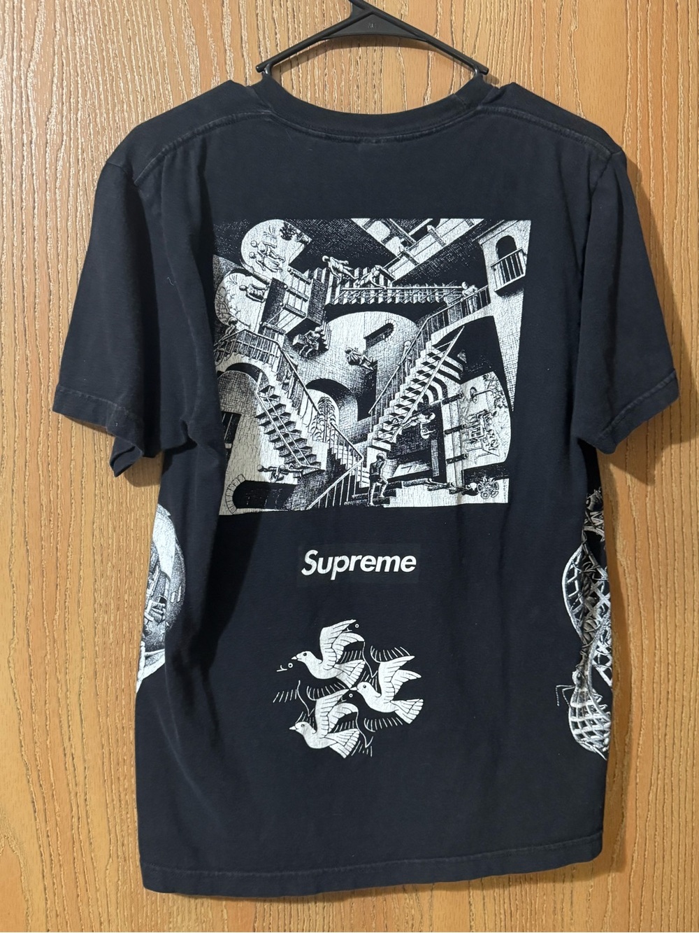 Supreme Black Graphic Tee with White Print